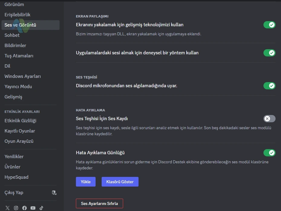 Discord ses gitmiyor 3