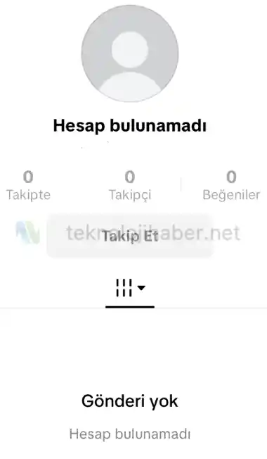 TikTok Hesap Bulunamadı Ne Demek TikTok hesap bulunamadi 3
