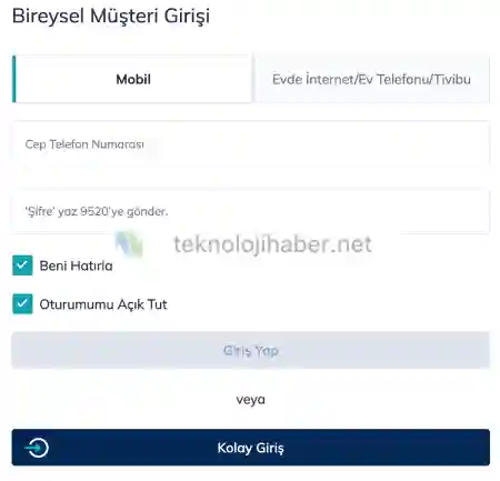 Turk Telekom uygulamasina giris yapamiyorum 1