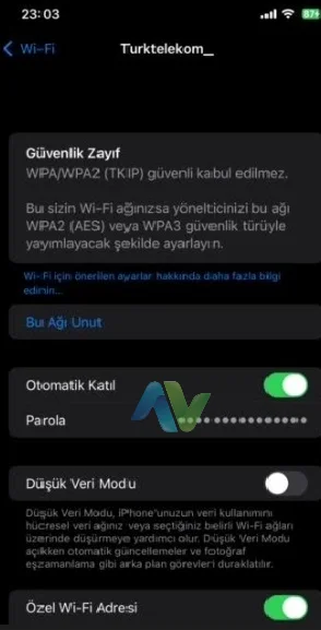 iPhone' da Wi-Fi Güvenlik Zayıf Ne Demek? image 1