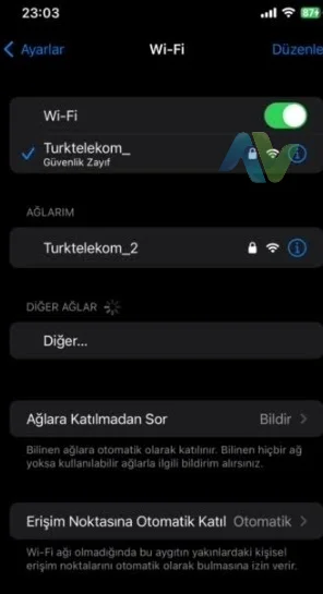 iPhone' da Wi-Fi Güvenlik Zayıf Ne Demek? image