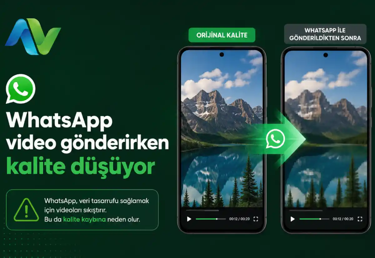WhatsApp Video Gönderirken Kalite Düşüyor: Kalite Düşmeden Gönderme WhatsApp video kalitesi düşüyor