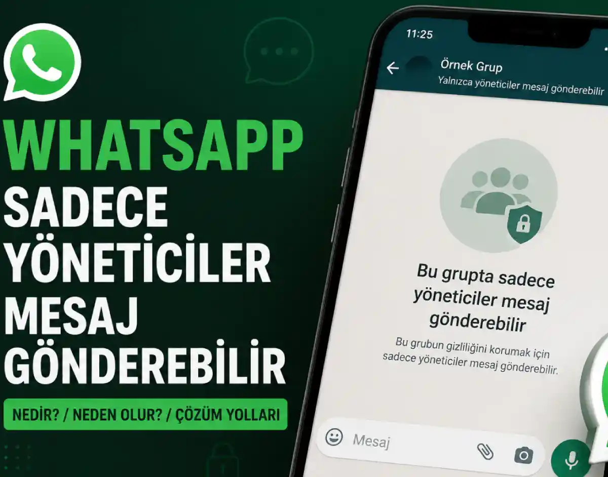 WhatsApp sadece yöneticiler bu grubun bilgisini düzenleyebilir